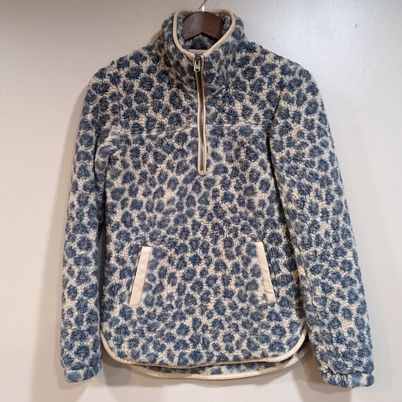 Abercrombie & Fitch Womens XXS Leopard Animal Print Sherpa Fleece Jacket‎ Coat - Picture 3 of 12